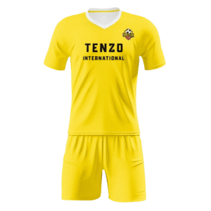 Custom soccer uniform set with sublimated soccer jersey and matching shorts