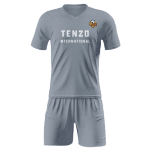 Custom soccer uniform set with sublimated soccer jersey and matching shorts