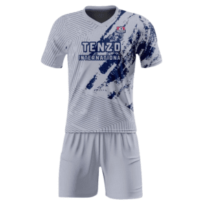 Custom soccer uniform set with sublimated soccer jersey and matching shorts